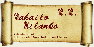 Mahailo Milanko vizit kartica